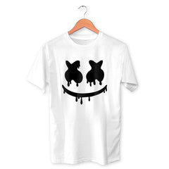 Danger Smiley Cotton Unisex White Tshirt