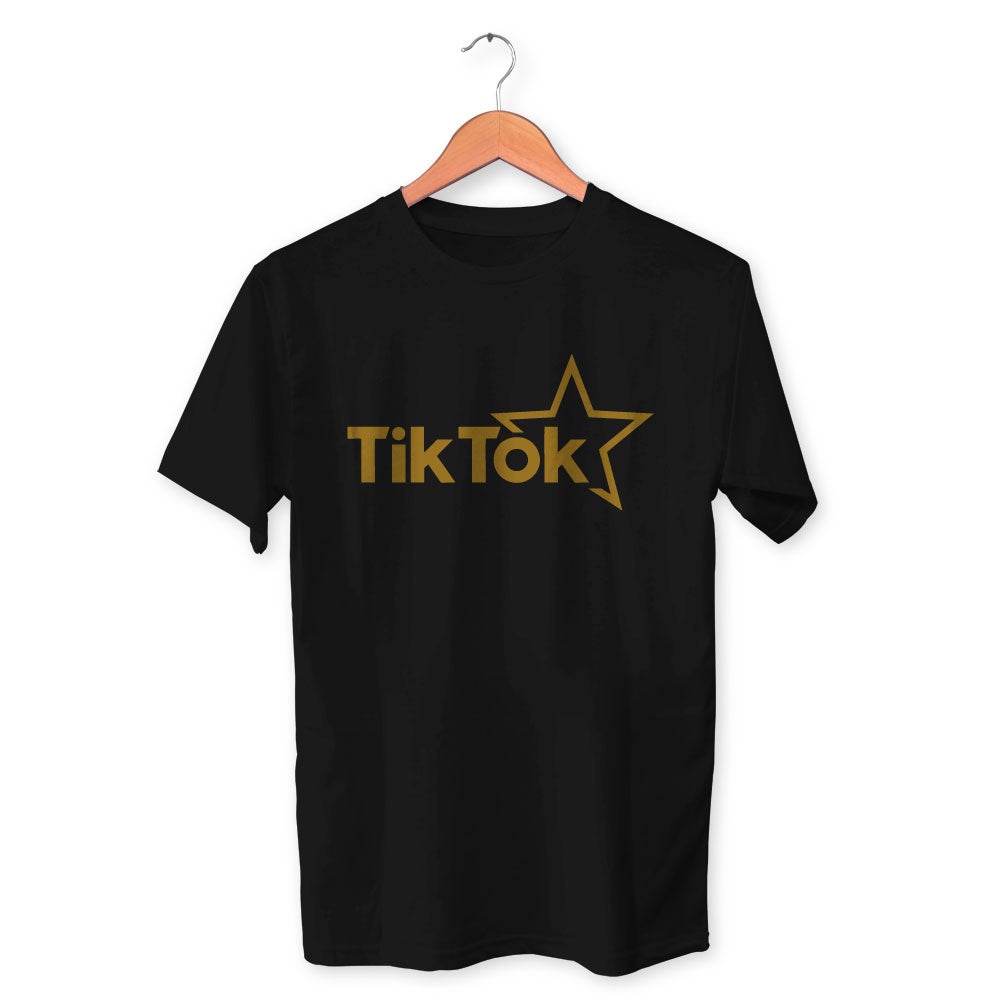 Tik Tok Star Cotton Unisex Black Tshirt