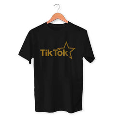 Tik Tok Star Cotton Unisex Black Tshirt