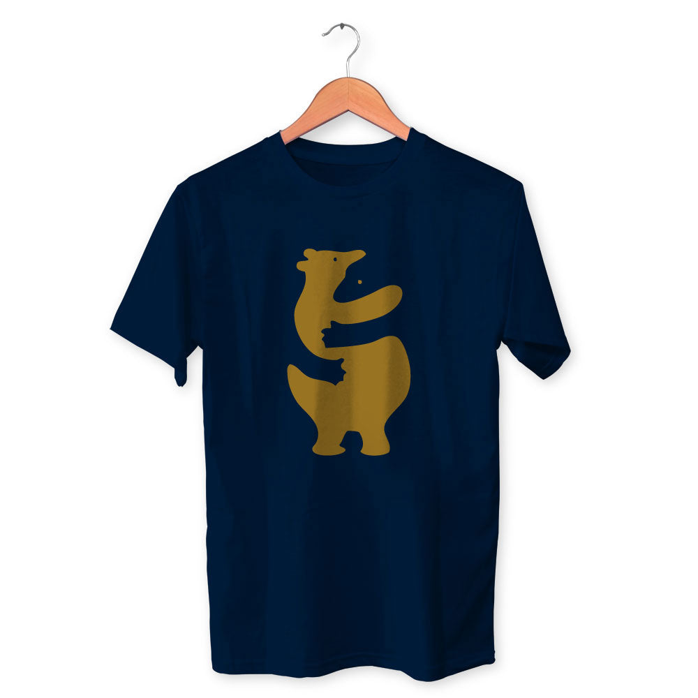 Panda Hug Cotton Unisex Navy Blue Tshirt