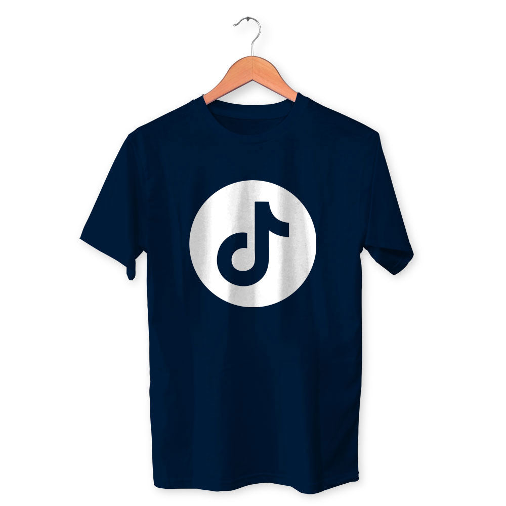 Music Symbol Cotton Unisex Navy Blue Tshirt