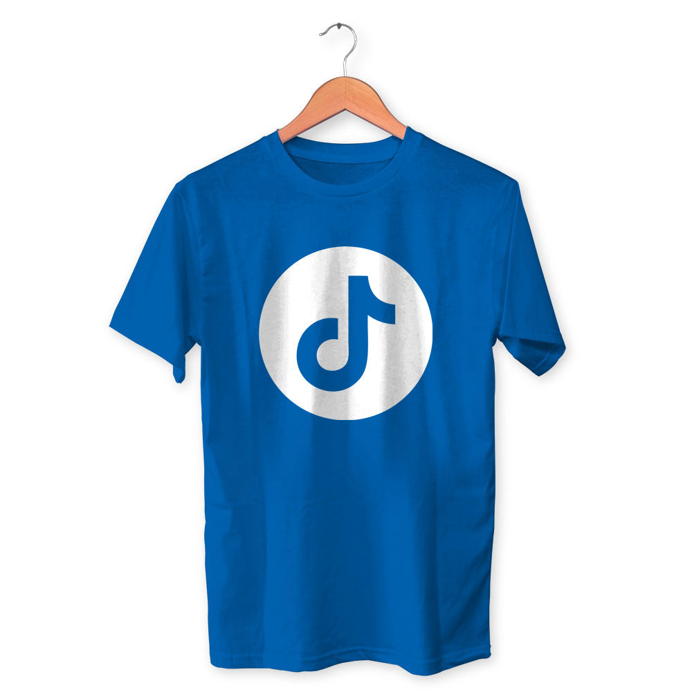 Music Symbol Cotton Unisex Royal Blue Tshirt