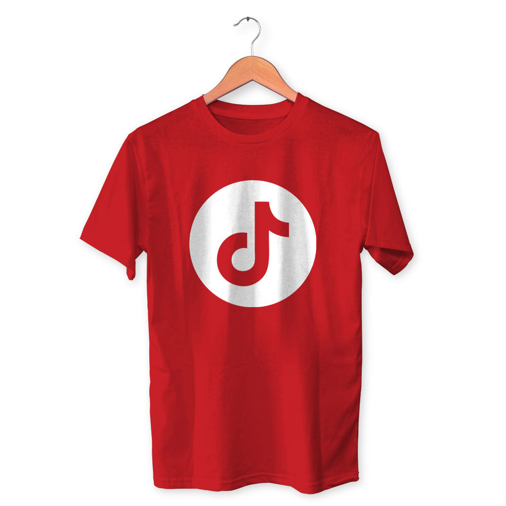 Music Symbol Cotton Unisex Red Tshirt