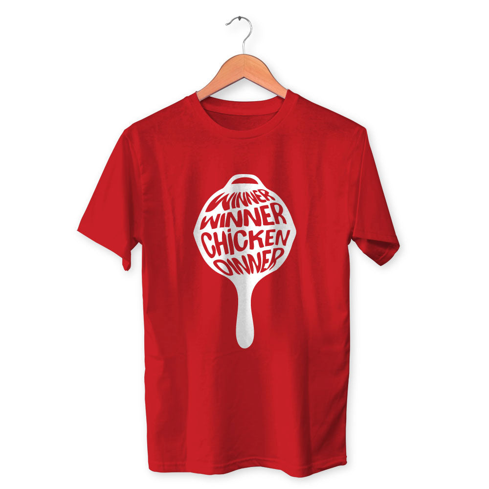 Winner Winner Chicken Dinner Pan Cotton Unisex Red Tshirt