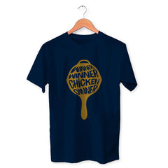 Winner Winner Chicken Dinner Pan Cotton Unisex Navy Blue Tshirt