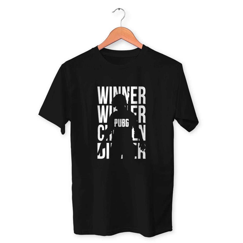PUBG Man Winner Cotton Unisex Black Tshirt