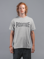 Positive Cotton Unisex Grey Melange Tshirt