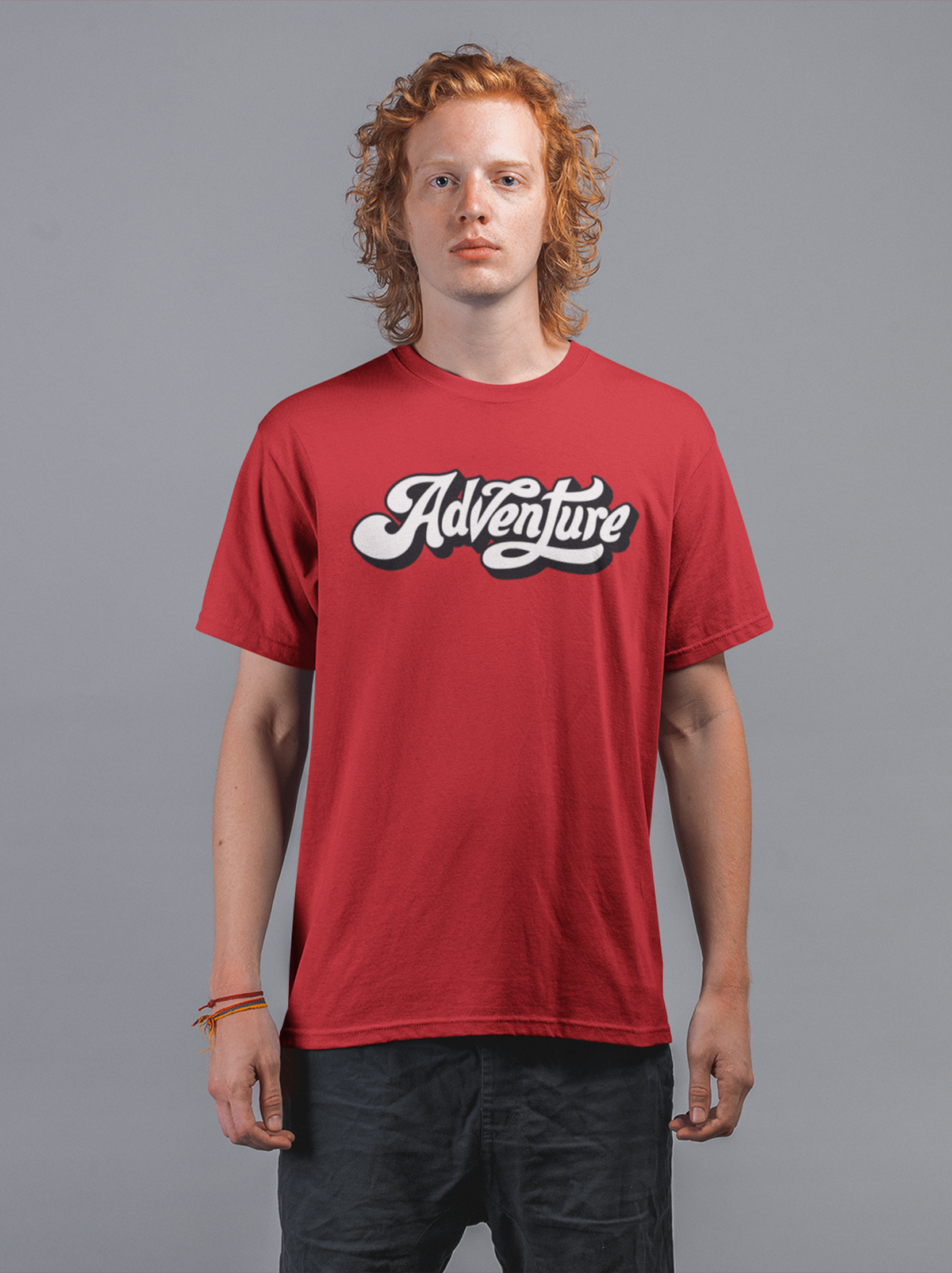 Adventure Cotton Unisex Red Tshirt