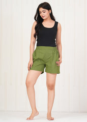 Women's Pista Green Shorts