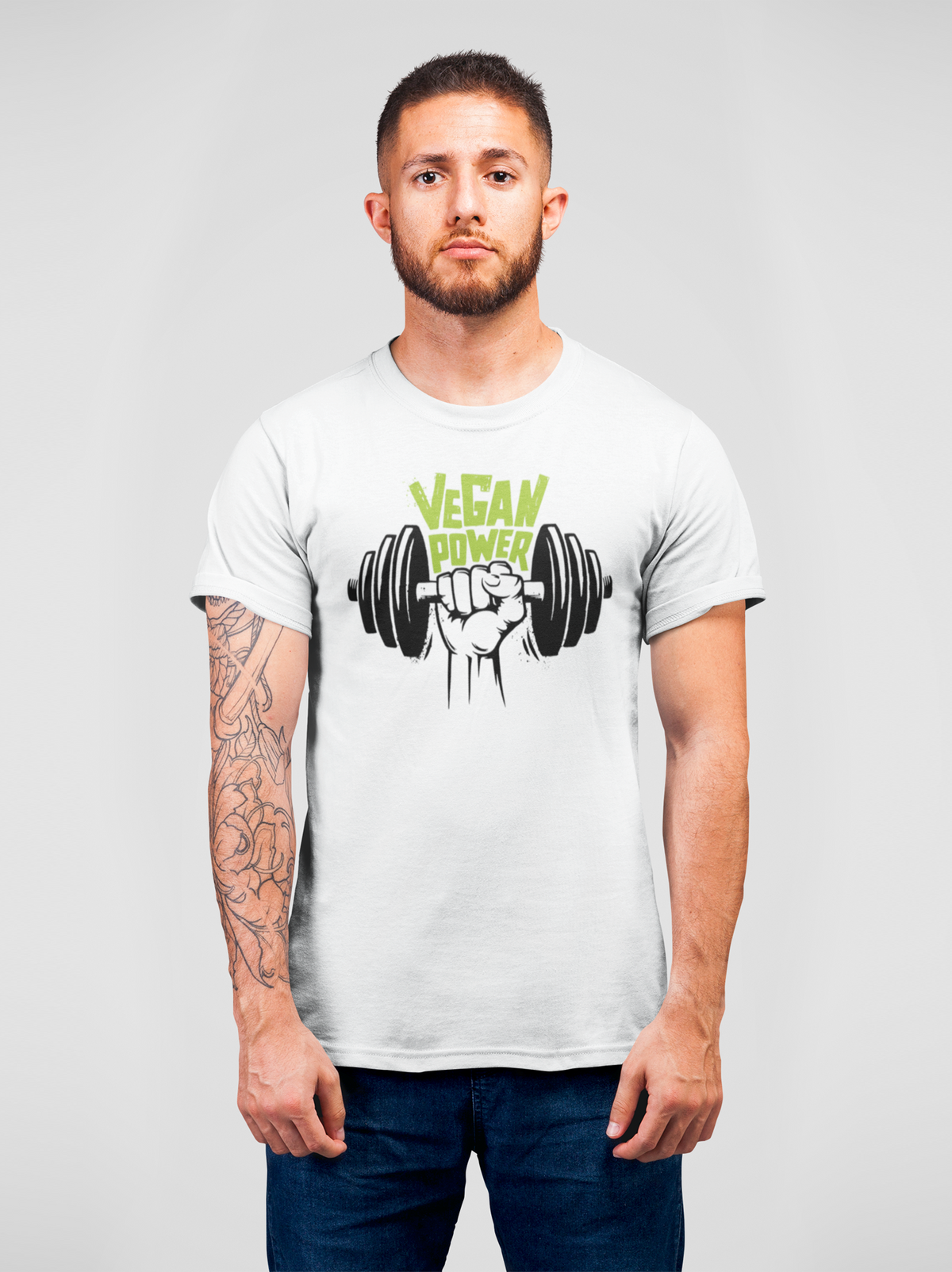 Vegan Power Cotton Unisex White Tshirt