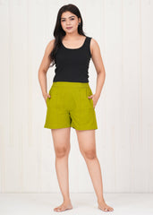 Women's Parrot Green Shorts