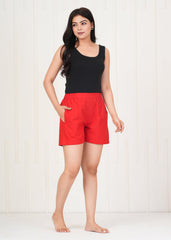Women's Red Shorts