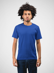 Plain Cotton Unisex Royal Blue Tshirt
