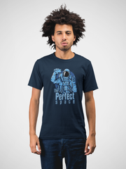 The Perfect Space Cotton Unisex Navy Blue Tshirt