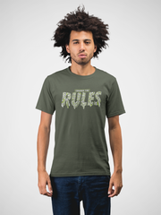 Change the Rules Cotton Unisex Army Green Tshirt