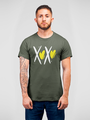 XOXO Cotton Unisex Army Green Tshirt