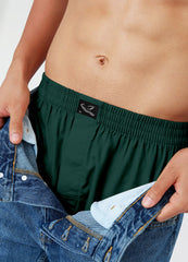 Solid Mineral Green Mens Boxer Shorts