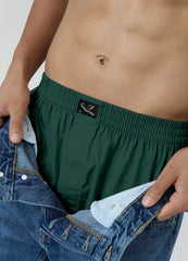 Solid Mineral Green Mens Boxer Shorts