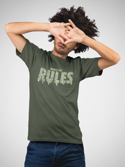 Change the Rules Cotton Unisex Army Green Tshirt