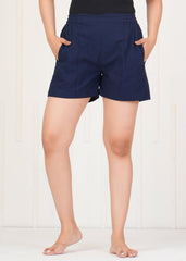 Women's Navy Blue Shorts