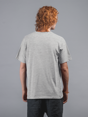Positive Cotton Unisex Grey Melange Tshirt