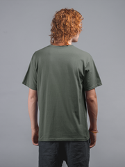 Inhale Love Exhale Hate Cotton Unisex Army Green Tshirt