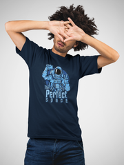 The Perfect Space Cotton Unisex Navy Blue Tshirt