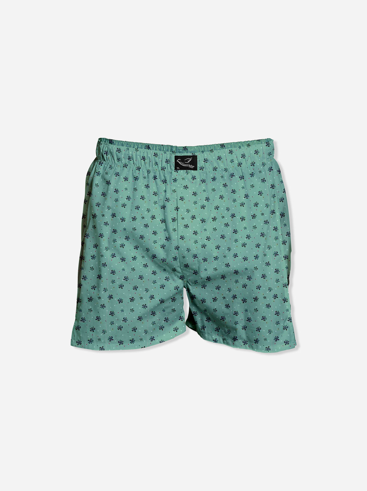 Summer Green Tortoise Printed Mens Boxer Shorts