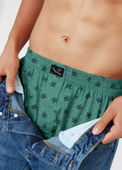 Summer Green Tortoise Printed Mens Boxer Shorts