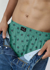 Summer Green Tortoise Printed Mens Boxer Shorts