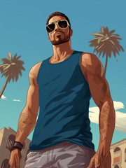 Casual Tank Tops Nile Blue