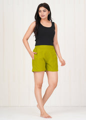 Women's Parrot Green Shorts