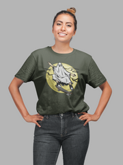 Ghost Skating Cotton Unisex Army Green Tshirt