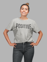 Positive Cotton Unisex Grey Melange Tshirt