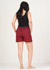 Women's Maroon Shorts