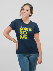 Awesome Cotton Unisex Navy Blue Tshirt