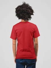 Man Beard Cotton Unisex Red Tshirt