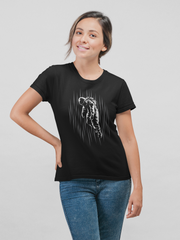 Astronaut Falling Cotton Unisex Black Tshirt