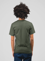 Plain Cotton Unisex Army Green Tshirt