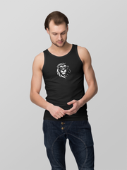 Casual Printed Tank Tops Black