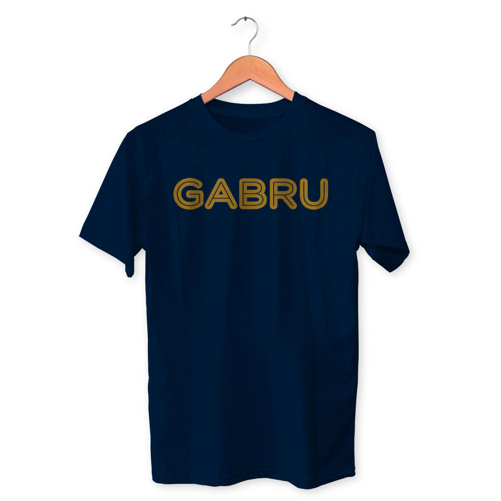 Gabru Cotton Unisex Navy Blue Tshirt