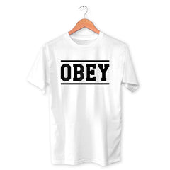 Obey Cotton Unisex White Tshirt