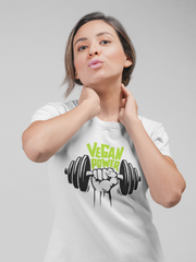 Vegan Power Cotton Unisex White Tshirt