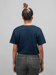 Jai Hind Cotton Unisex Navy Blue Tshirt