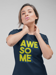Awesome Cotton Unisex Navy Blue Tshirt