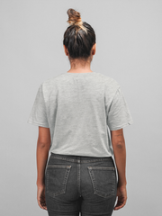 Positive Cotton Unisex Grey Melange Tshirt