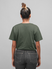 Inhale Love Exhale Hate Cotton Unisex Army Green Tshirt