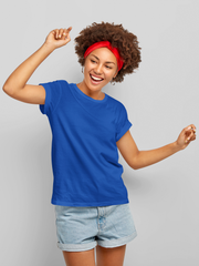 Plain Cotton Unisex Royal Blue Tshirt
