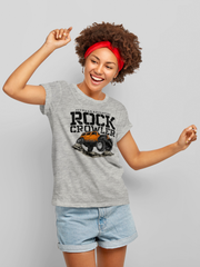Offroad Adventure Cotton Unisex Grey Melange Tshirt