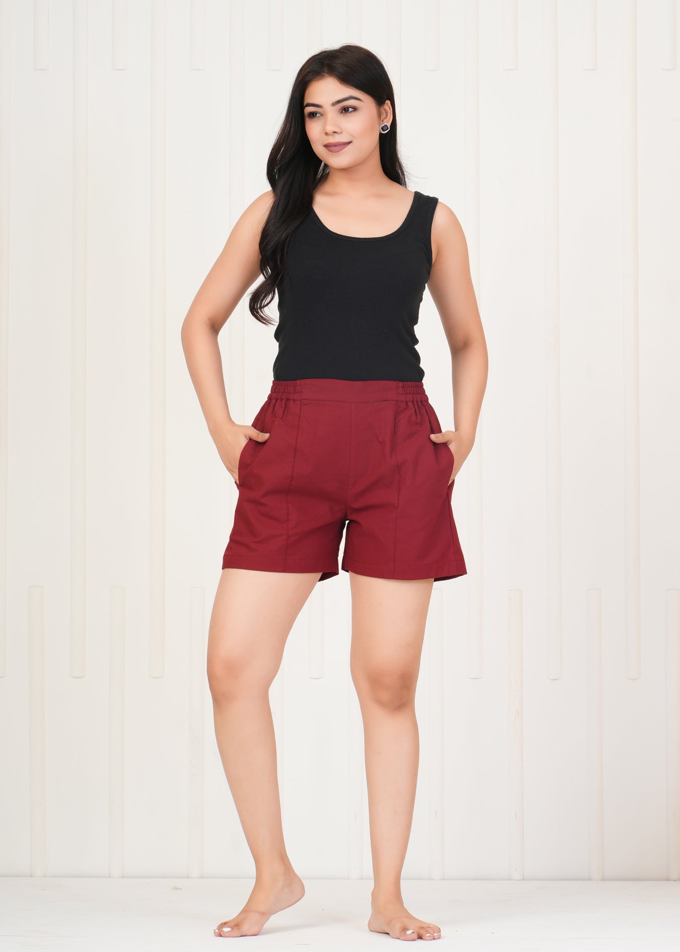 Women's Maroon Shorts